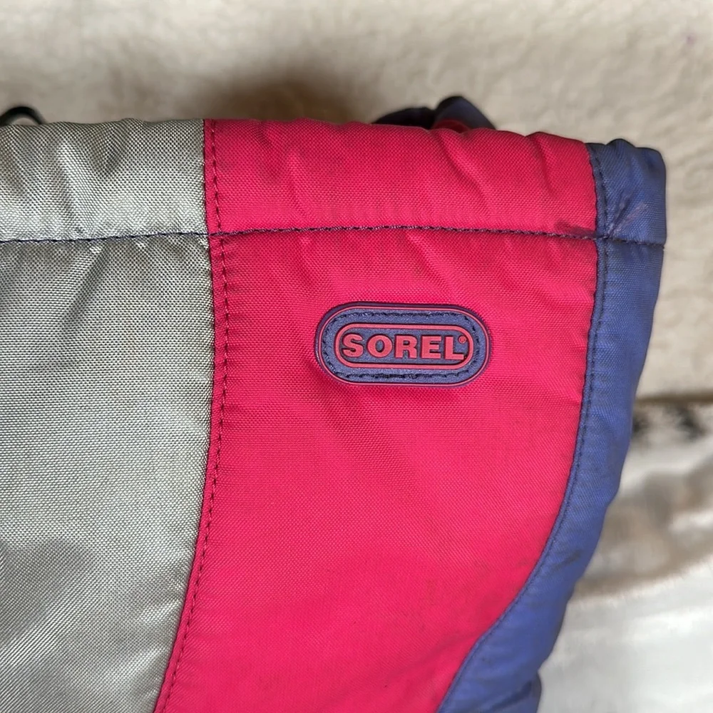 Sorel Insulated Winter Snow Boots Size 6 Pink & Purple Waterproof